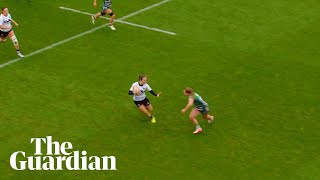 Bristols Joyce runs length of pitch to score Premiership Womens Rugby try [upl. by Millar]