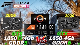 Forza Horizon 4  GTX 1050Ti vs GTX 1650  Ryzen 5600x [upl. by Airdnua222]