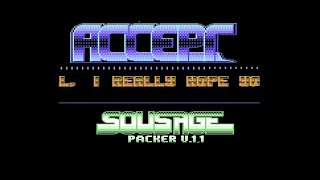 Commodore 64 demo Accept  Sousage Packer V11 intro 1990 [upl. by Akenit30]