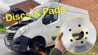 Vauxhall Movano  Renault Master Front Brake Replacement Discs and Pads [upl. by Hildebrandt]