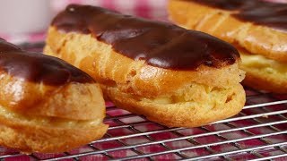 Chocolate Eclairs Recipe Demonstration  Joyofbakingcom [upl. by Arch784]