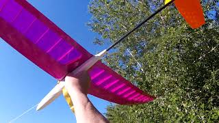 Great Planes Fling Thermal morning bungee launch flight [upl. by Apicella513]