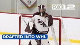 1st Americanborn female drafted into the WHL [upl. by Dyrrej]