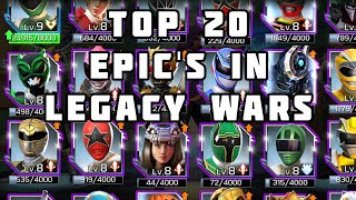 Power Rangers Legacy Wars Top 20 Epics in a Legacy Wars [upl. by Aihsia148]