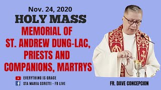 Nov 24 2020  Rosary and Holy Mass in Memorial of St Andrew DungLac  Fr Dave Concepcion [upl. by Jennine793]