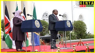 Samia Suluhu speech with Uhuru Kenyatta [upl. by Acire]