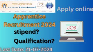 IPR Apprentice Recruitment 2024 Apply online [upl. by Nava]