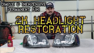 Headlight Restoration Using 2K Clear Coat  Awesome Results on my 2007 F150 Clearcoat for the win [upl. by Vanda244]