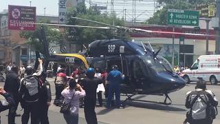 Momento en que helicóptero aterriza justo en avenida revolución no creeras lo que pasa después [upl. by Alya]