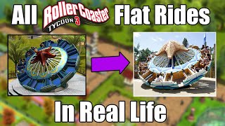 EVERY RollerCoaster Tycoon 3 Flat Ride in REAL Life [upl. by Camella]