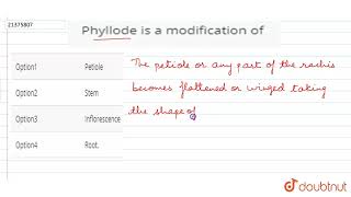 Phyllode is a modification of  12  LEAF  BIOLOGY  DINESH PUBLICATION  Doubtnut [upl. by Ghassan]