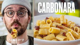 La recette des VRAIES carbonara  🤌🏻🤌🏻 [upl. by Jocelyn]