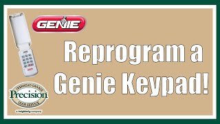 How to Reprogram a Genie Keypad [upl. by Kizzee663]