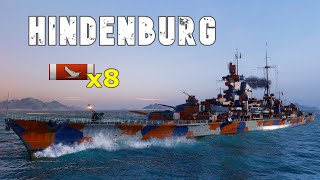 World of WarShips Hindenburg  8 Kills [upl. by Bartie489]