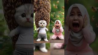 Jgan di pegang itu sarang tawon 🙀 cat funny facts cute comedy cartoon catlover cats kucing [upl. by Nahtanaoj958]