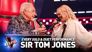 Every Sir TOM JONES Solo amp Duet Performance on The Voice UK [upl. by Eilrak]