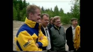 Testausta ennen Jyväskylän MMRallia haastattelussa Rovanperä ja Kankkunen 1998 [upl. by Hoxsie]