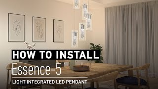 How to easily install the Essence 5light integrated LED pendant [upl. by Leicam]