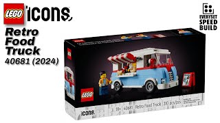 LEGO Icons  Retro Food Truck  40681 Speed Build [upl. by Joachima]