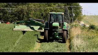 Cutting Hay  John Deere 7600 and MoCo Haybine [upl. by Nannette]