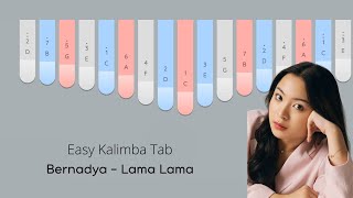 Bernadya  Lama Lama  Easy Kalimba Tab  Keylimba Tutorial [upl. by Francesca42]