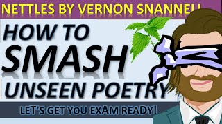 Unseen Poetry Revision GCSE English Literature Analysis of Nettles by Vernon Scannell [upl. by Gamaliel]