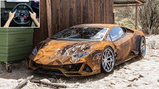 Rebuilding Lamborghini Huracan EVO Forza Horizon 5 Logitech G29 Stering Wheel Gameplay [upl. by Ahcatan]