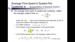 Chapter 6 Queueing Models Lecture 5 [upl. by Ahsaetal]