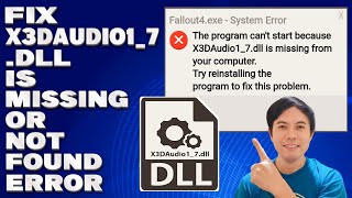 How To Fix X3DAudio17Dll is Missing or Not Found Error Solution [upl. by Ardnosak688]