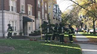 Fire at apartment in Clevelands Edgewater neighborhood [upl. by Ruford]