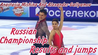 Anastasia Mishina And Alexander GallyamovRussian ChampionshipShort programResults and jumps [upl. by Walley]