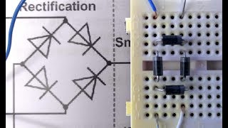 Bridge rectifier breadboard layout [upl. by Kannav475]