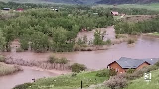 Flooding hits several areas in southern Montana [upl. by Adroj]