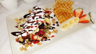 Gofres o waffles الوافل gofres dulces menú حلويات الطبخ [upl. by Enneibaf]