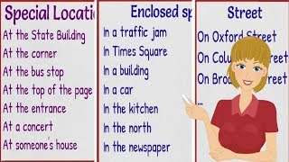 How to Use Prepositions of Place IN  ON  AT Correctly in English [upl. by Hughmanick718]