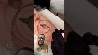 TÉCNICA GEOMETRÍA PUNTILLISMO DE ARRASTRE tattoo tattooart viralshort viralvideos art [upl. by Oflodor]