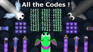 10 Slitherio CODES  ALL WORKING 20192020 [upl. by Laucsap]