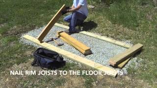 How To Build A Lean To Shed  Part 1  Gravel Foundation And Floor Framing [upl. by Kcirad]