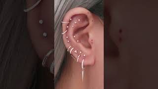 Stacked Silver Cartilage Earrings Curation Piercing Ideas for Women [upl. by Lek]