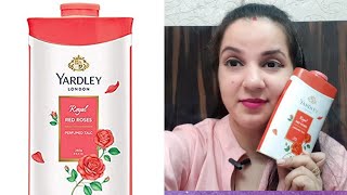 YARDLEY LONDON PERFUME TALCUM POWDER REVIEWBest powder for womenfeminine beauty [upl. by Joane]