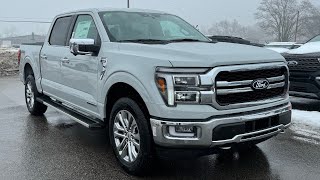 All new 2024 Ford F150 Lariat Powerboost in Avalanche Gray walk around [upl. by Colombi757]