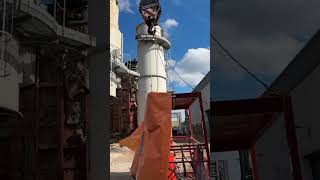 Chimney demolition steeplejack chimney construction demolition uk [upl. by Mccahill]