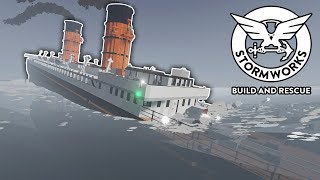 MASSIVE OCEAN LINER COLLIDES WITH ANOTHER SHIP  Stormworks Gameplay  Sinking Ship Survival [upl. by Aitam]