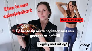 VLOG Eten in een calorietekort en de beste tip om te beginnen met een gezondere leefstijl [upl. by Kcirdnekel]