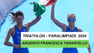 Triathlon Francesca Tarantello centra l’argento nel PTVI femminile alle Paralimpiadi [upl. by Darya237]