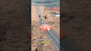 Cars vs Hummer  How Many Cars Can Pass Over The Hummer with Damage Cost youtubeshorts [upl. by Htbazile141]