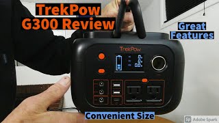 TrekPow G300350w Portable Power Station Review [upl. by Ahsinert]