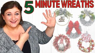 5 Minute Christmas Wreaths That Will WOW Your Neighbors [upl. by Brendan]