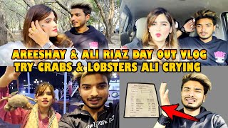 AREESHAY amp ALI RIAZ DAY OUT VLOG ❤❤  TRY LOBSTERS amp CRABS ALI CRYING 🤣😭 [upl. by Yolane]