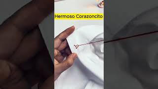 Aprende a bordar un mini corazón en tu ropa SIN EXPERIENCIA [upl. by Thorpe]